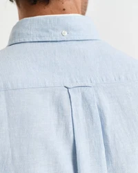 Gant Langarmhemd REG COTTON LINEN SHIRT Hellblau/Blau