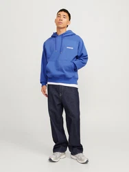 Jack & Jones Kapuzensweatshirt JCOUNION PRINT SWEAT HOOD Blau/Hellblau/Dunkelblau