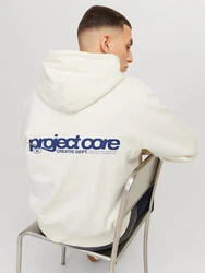 Jack & Jones Kapuzensweatshirt JCOUNION PRINT SWEAT HOOD Khaki/Beige/Grau/Gelb/Creme/Hellgrün/Weiß