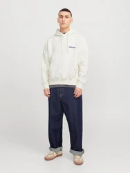 Jack & Jones Kapuzensweatshirt JCOUNION PRINT SWEAT HOOD Khaki/Beige/Grau/Gelb/Creme/Hellgrün/Weiß