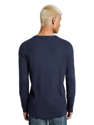 TOM TAILOR Strickpullover Denim Dunkelblau/Blau/Hellblau