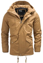 Indicode Kurzmantel Chance Beige/Braun/Khaki