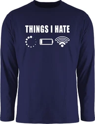 Shirtracer Rundhalsshirt Things I hate Sprüche Statement mit Spruch weiß