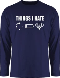 Shirtracer Rundhalsshirt Things I hate Sprüche Statement mit Spruch weiß