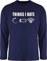 Shirtracer Rundhalsshirt Things I hate Sprüche Statement mit Spruch weiß