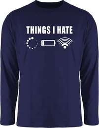 Rundhalsshirt Things I hate wei Sprche Statement mit Spruch