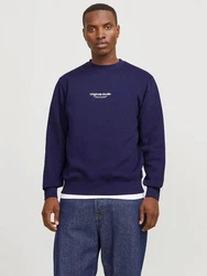 JACK & JONES Sweatshirt 'JORVesterbro' marine/weiß