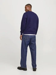JACK & JONES Sweatshirt 'JORVesterbro' marine/weiß