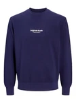 JACK & JONES Sweatshirt 'JORVesterbro' marine/weiß