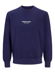 JACK & JONES Sweatshirt 'JORVesterbro' marine/weiß
