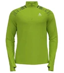 Odlo Poloshirt Rollkragenpullover Mid Layer 1/2 Zip Axalp Neonfarben/Grün