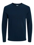 Jack & Jones Strickpullover JJEBASIC KNIT CREW NECK Blau