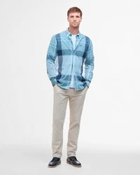 Barbour Hemd Harris Grau/Blau/Hellblau