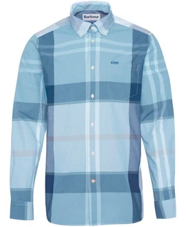 Barbour Hemd Harris Grau/Blau/Hellblau