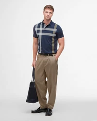 Barbour Poloshirt Piqu-Polo Blaine Dunkelblau/Blau/Grau