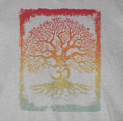 Shirtracer Rundhalsshirt Lebensbaum Om Zeichen Yoga 