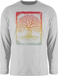Shirtracer Rundhalsshirt Lebensbaum Om Zeichen Yoga 