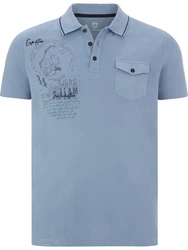 Jan Vanderstorm Poloshirt FJODOR Hellblau/Blau/Grau