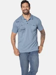 Jan Vanderstorm Poloshirt FJODOR Hellblau/Blau/Grau