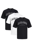 Jack & Jones T-Shirt Caleb Varsity Schwarz/Dunkelblau