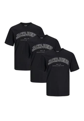Jack & Jones T-Shirt Caleb Varsity Dunkelblau/Schwarz