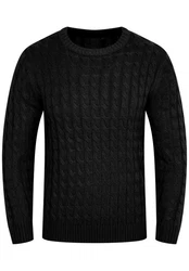 SOULSTAR Strickpullover S2NATAL Herren Crew-Neck Schwarz