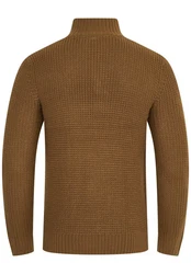 SOULSTAR Strickpullover S2PELOTAS Troyer Braun/Khaki/Beige/Dunkelgrün