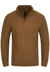 SOULSTAR Strickpullover S2PELOTAS Troyer Braun/Khaki/Beige/Dunkelgrün