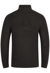 SOULSTAR Strickpullover S2PELOTAS Troyer Schwarz/Dunkelgrün/Dunkelgrau
