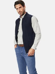 Strickweste RENAR mit Collegekragen