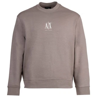 ARMANI EXCHANGE Sweatshirt Rundhals Logo Grau/Hellgrau/Braun/Lila