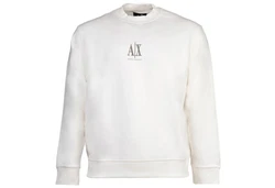 ARMANI EXCHANGE Sweatshirt Rundhals Logo Weiß/Creme