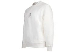 ARMANI EXCHANGE Sweatshirt Rundhals Logo Weiß/Creme