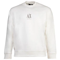 ARMANI EXCHANGE Sweatshirt Rundhals Logo Weiß/Creme