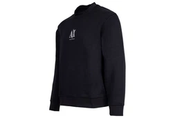 ARMANI EXCHANGE Sweatshirt Rundhals Logo Blau/Dunkelblau/Hellblau