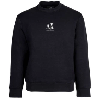 ARMANI EXCHANGE Sweatshirt Rundhals Logo Blau/Dunkelblau/Hellblau