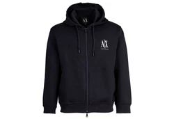 ARMANI EXCHANGE Sweatshirt Herren Sweatjacke mit Kapuze Hoodie Full-Zip Blau/Dunkelblau/Hellblau