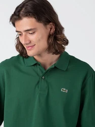 Lacoste Langarm Poloshirt Chemise Polo Tee Dunkelgrün/Grün
