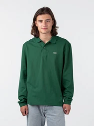 Lacoste Langarm Poloshirt Chemise Polo Tee Dunkelgrün/Grün