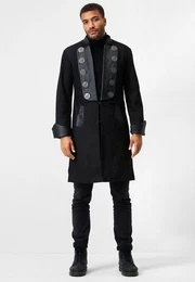 Ledermantel Pirate Men Ledermantel aus Bffel Nubuk Leder