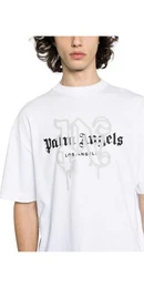 Print-Shirt Los Angeles Monogram Print T-Shirt Wei Herren