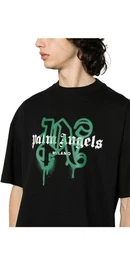 Print-Shirt Milano Monogram Print T-Shirt Schwarz Herren