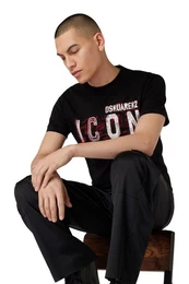 Print-Shirt ICON Scribble T-Shirt Schwarz Herren