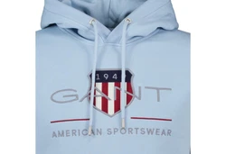 Gant Hoodie REG ARCHIVE SHIELD HOODIE Hellblau/Grau/Blau