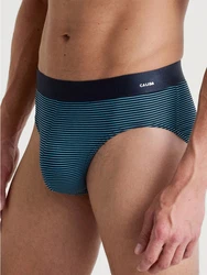CALIDA Slip Cotton Code Design Türkis/Hellblau/Blau/Dunkelrot