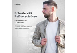 PAULGOS Lederjacke Herren Jacke Biker Look (D3) D3