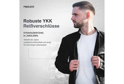 PAULGOS Lederjacke Herren Jacke Biker Look (D3) D3