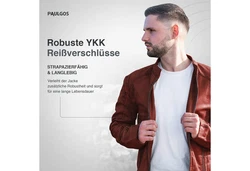PAULGOS Lederjacke Herren Jacke Biker Look (D3) D3