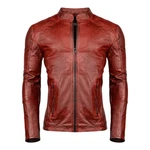 PAULGOS Lederjacke Herren Jacke Biker Look (D3) D3