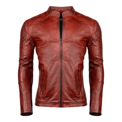 PAULGOS Lederjacke Herren Jacke Biker Look (D3) D3